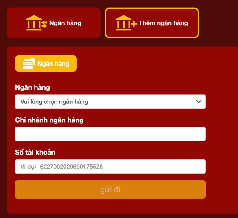 Hướng Dẫn Rút Tiền 98WIN Về Ngay Lập Tức 3 Bước 1: Điền thông tin về ngân hàng của bạn vào các ô